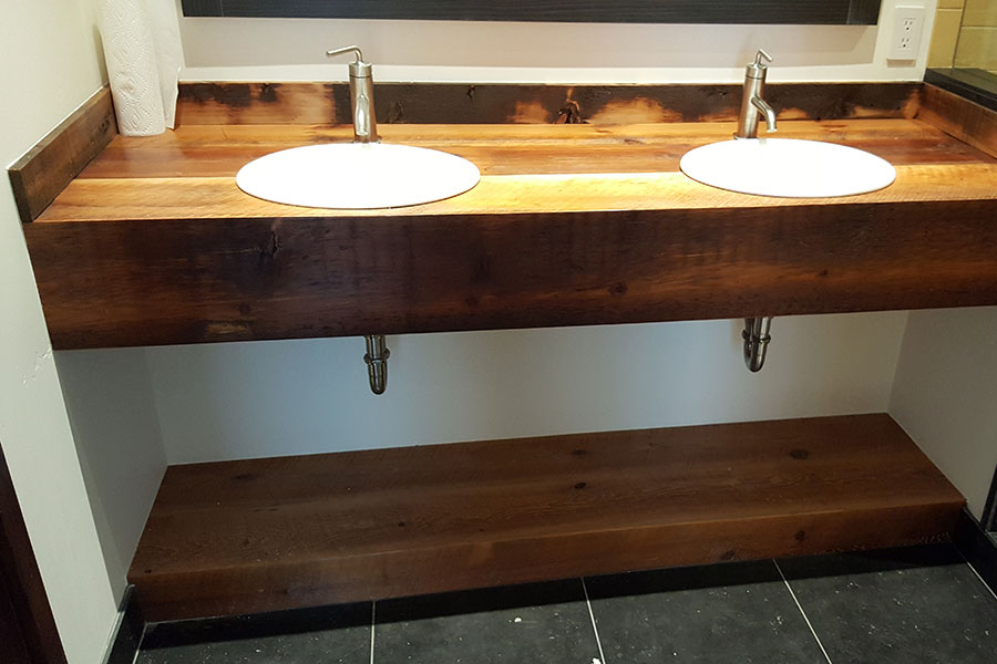 Contemporary dark custom wood kitchen cabinets